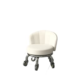 Rolling Stool with Backrest Universal Wheel Low Round Stool for Home Cleaning Beauty Seam Kids Walking