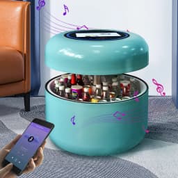 High End Hotel Bluetooth Speaker Integrated Beer Cooler Drinks Fridge Multifunction Big Touch Screen Smart Coffee Table
