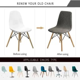 1/2pcs Jacquard Shell Chair Cover for Dining Room Stretch Armless Seat Slipcover Solid Color Chair Protector Slipcover Home