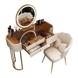 Glass luxury dressing table,household small modern minimalist dressing table,bedroom ins style storage cabinet, integrated table