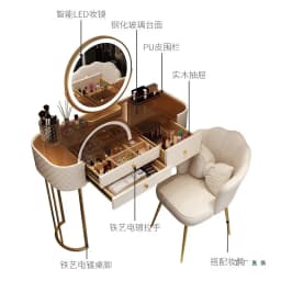 Glass luxury dressing table,household small modern minimalist dressing table,bedroom ins style storage cabinet, integrated table