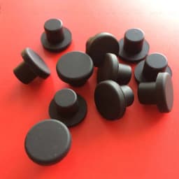 Black T Type Solid Silicone Rubber Hole Caps 2mm-14mm Round Water Outlet Drain Plug Heat-resistant