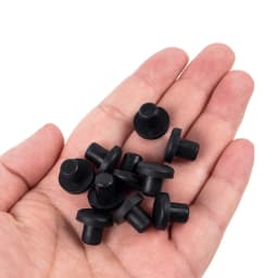 Black T Type Solid Silicone Rubber Hole Caps 2mm-14mm Round Water Outlet Drain Plug Heat-resistant