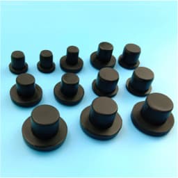 Black T Type Solid Silicone Rubber Hole Caps 2mm-14mm Round Water Outlet Drain Plug Heat-resistant