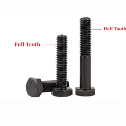Grade 10.9 Steel Fine Thread M8 M10 M12 Black Full/Half Thread External Hexagon Outside Hex Head Cap Screws Bolts
