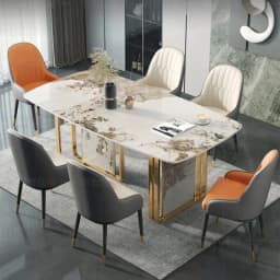 Event Restaurant Dining Tables Party Waterproof Modern Luxury Dining Tables Kitchen Space Saving Table A Manger Furniture Home