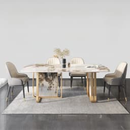 Event Restaurant Dining Tables Party Waterproof Modern Luxury Dining Tables Kitchen Space Saving Table A Manger Furniture Home