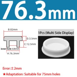 White Silicone Rubber Seal Hole Plugs Hollow Blanking End Cap Bore 6.8-201.5mm T Type Stopper Dustproof Plug Pipe Inserts