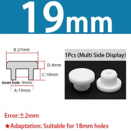 White Silicone Rubber Seal Hole Plugs Hollow Blanking End Cap Bore 6.8-201.5mm T Type Stopper Dustproof Plug Pipe Inserts