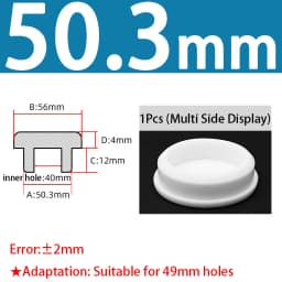 White Silicone Rubber Seal Hole Plugs Hollow Blanking End Cap Bore 6.8-201.5mm T Type Stopper Dustproof Plug Pipe Inserts