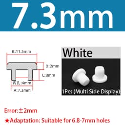 White Silicone Rubber Seal Hole Plugs Hollow Blanking End Cap Bore 6.8-201.5mm T Type Stopper Dustproof Plug Pipe Inserts