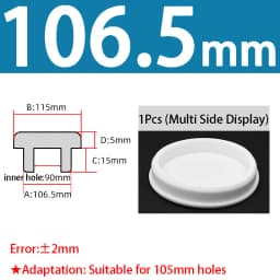 White Silicone Rubber Seal Hole Plugs Hollow Blanking End Cap Bore 6.8-201.5mm T Type Stopper Dustproof Plug Pipe Inserts