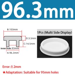White Silicone Rubber Seal Hole Plugs Hollow Blanking End Cap Bore 6.8-201.5mm T Type Stopper Dustproof Plug Pipe Inserts