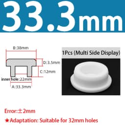 White Silicone Rubber Seal Hole Plugs Hollow Blanking End Cap Bore 6.8-201.5mm T Type Stopper Dustproof Plug Pipe Inserts