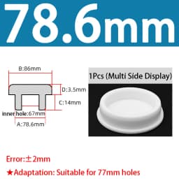 White Silicone Rubber Seal Hole Plugs Hollow Blanking End Cap Bore 6.8-201.5mm T Type Stopper Dustproof Plug Pipe Inserts