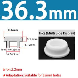 White Silicone Rubber Seal Hole Plugs Hollow Blanking End Cap Bore 6.8-201.5mm T Type Stopper Dustproof Plug Pipe Inserts
