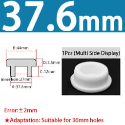 White Silicone Rubber Seal Hole Plugs Hollow Blanking End Cap Bore 6.8-201.5mm T Type Stopper Dustproof Plug Pipe Inserts