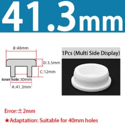 White Silicone Rubber Seal Hole Plugs Hollow Blanking End Cap Bore 6.8-201.5mm T Type Stopper Dustproof Plug Pipe Inserts