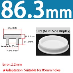 White Silicone Rubber Seal Hole Plugs Hollow Blanking End Cap Bore 6.8-201.5mm T Type Stopper Dustproof Plug Pipe Inserts