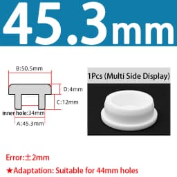 White Silicone Rubber Seal Hole Plugs Hollow Blanking End Cap Bore 6.8-201.5mm T Type Stopper Dustproof Plug Pipe Inserts