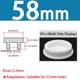 White Silicone Rubber Seal Hole Plugs Hollow Blanking End Cap Bore 6.8-201.5mm T Type Stopper Dustproof Plug Pipe Inserts