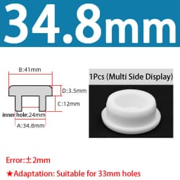 White Silicone Rubber Seal Hole Plugs Hollow Blanking End Cap Bore 6.8-201.5mm T Type Stopper Dustproof Plug Pipe Inserts