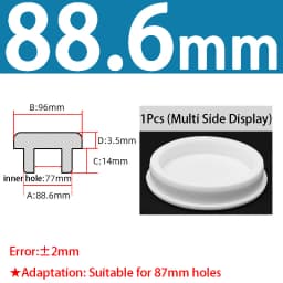 White Silicone Rubber Seal Hole Plugs Hollow Blanking End Cap Bore 6.8-201.5mm T Type Stopper Dustproof Plug Pipe Inserts