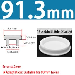 White Silicone Rubber Seal Hole Plugs Hollow Blanking End Cap Bore 6.8-201.5mm T Type Stopper Dustproof Plug Pipe Inserts