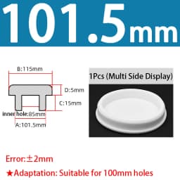White Silicone Rubber Seal Hole Plugs Hollow Blanking End Cap Bore 6.8-201.5mm T Type Stopper Dustproof Plug Pipe Inserts