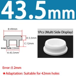 White Silicone Rubber Seal Hole Plugs Hollow Blanking End Cap Bore 6.8-201.5mm T Type Stopper Dustproof Plug Pipe Inserts