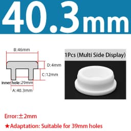 White Silicone Rubber Seal Hole Plugs Hollow Blanking End Cap Bore 6.8-201.5mm T Type Stopper Dustproof Plug Pipe Inserts