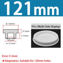 White Silicone Rubber Seal Hole Plugs Hollow Blanking End Cap Bore 6.8-201.5mm T Type Stopper Dustproof Plug Pipe Inserts