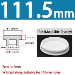 White Silicone Rubber Seal Hole Plugs Hollow Blanking End Cap Bore 6.8-201.5mm T Type Stopper Dustproof Plug Pipe Inserts
