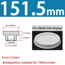 White Silicone Rubber Seal Hole Plugs Hollow Blanking End Cap Bore 6.8-201.5mm T Type Stopper Dustproof Plug Pipe Inserts