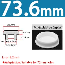 White Silicone Rubber Seal Hole Plugs Hollow Blanking End Cap Bore 6.8-201.5mm T Type Stopper Dustproof Plug Pipe Inserts