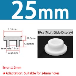 White Silicone Rubber Seal Hole Plugs Hollow Blanking End Cap Bore 6.8-201.5mm T Type Stopper Dustproof Plug Pipe Inserts