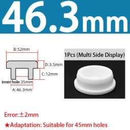 White Silicone Rubber Seal Hole Plugs Hollow Blanking End Cap Bore 6.8-201.5mm T Type Stopper Dustproof Plug Pipe Inserts