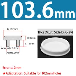 White Silicone Rubber Seal Hole Plugs Hollow Blanking End Cap Bore 6.8-201.5mm T Type Stopper Dustproof Plug Pipe Inserts