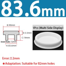 White Silicone Rubber Seal Hole Plugs Hollow Blanking End Cap Bore 6.8-201.5mm T Type Stopper Dustproof Plug Pipe Inserts