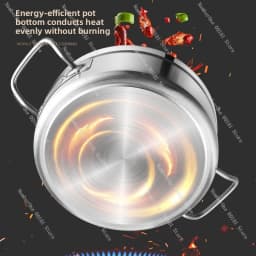Stainless Steel Dual Hot Pot | Thickened Large-Capacity Pot for Home & Induction Cooking