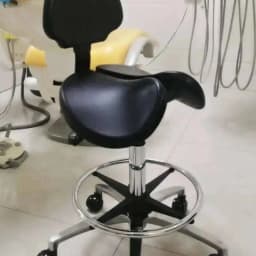 Hydraulic Saddle Dentist Chair Height Adjustable Stool With Backrest Rolling for Clinic Office Medical Spa Massage Make Salons