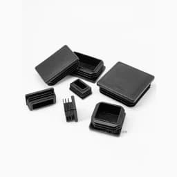 Black Rectangular Blanking End Cap Tube Plug Foot Pad Plastic Square Table and Chair Decorative Cover 10mm~100mm
