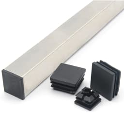 Black Rectangular Blanking End Cap Tube Plug Foot Pad Plastic Square Table and Chair Decorative Cover 10mm~100mm