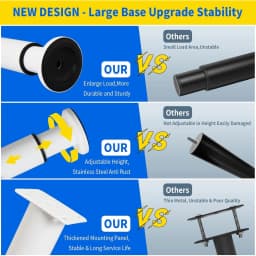 4PCS Adjustable Furniture Couch Cabinet Legs , Heavy Duty Adjustable Height Replacement Legs for Dresser/Sofa/Bed/Chair