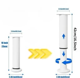 4PCS Adjustable Furniture Couch Cabinet Legs , Heavy Duty Adjustable Height Replacement Legs for Dresser/Sofa/Bed/Chair