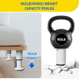4PCS Adjustable Furniture Couch Cabinet Legs , Heavy Duty Adjustable Height Replacement Legs for Dresser/Sofa/Bed/Chair