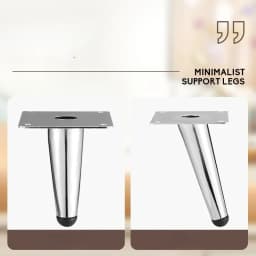 4Pcs Tapered Chrome Furniture Legs 10-45CM Metal Feet for Sofa Table Cabinet Stool Chair - Home Decor Accessories