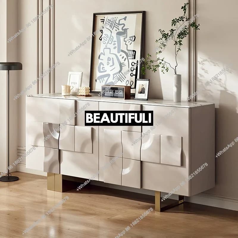 Light luxury solid wood dining side cabinet Modern simple living room decoration Bedroom locker
