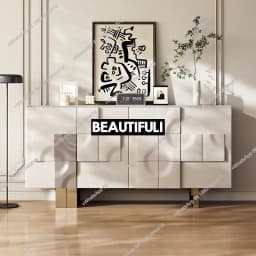 Light luxury solid wood dining side cabinet Modern simple living room decoration Bedroom locker