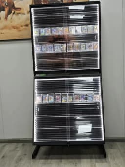 Trading Card Display Case With Led Light Factory Custom TGC Store Graded Sports & Baseball Card Display Showcase